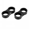 4pcs Black An12 24mm Hose Separator Clamp Fitting Adapter With Wrench For Car