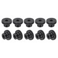 Knurled Thumb Nuts 15 Pack M6 X 20 12mm Carbon Steel Black Adjusting Round Knob Fasteners For 3d Printer Parts 