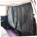 Wakauto Sun Shade For Car 4 Pieces Curtains Opaque Portable Privacy Dividers Cars Motorhome Thermal Shield Taffeta Polyester