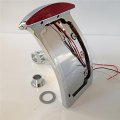 Hongk- Chromed Curve License Plate Led Tail Brake Light Compatible With Side Mounted Verticle B01c0styl0