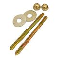 Lasco 04-3613 Toilet Screws With Brass Plated 1 4-inch By 3-1 2-inch Nuts And Washers 