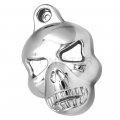 Httmt Mt246-005- Chrome Skull Horn Cover Compatible With H-d Big Twins V-rods Stock Cowbell 1992-2020