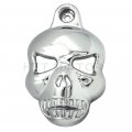 Httmt Mt246-005- Chrome Skull Horn Cover Compatible With H-d Big Twins V-rods Stock Cowbell 1992-2020