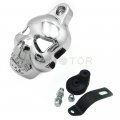 Httmt Mt246-005- Chrome Skull Horn Cover Compatible With H-d Big Twins V-rods Stock Cowbell 1992-2020