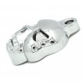 Httmt Mt246-005- Chrome Skull Horn Cover Compatible With H-d Big Twins V-rods Stock Cowbell 1992-2020