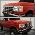 Factory Style Headlights Assembly Head Lamps Compatible With Ford Bronco F150 F250 F350 1987-1991 Driver And Passenger Side