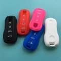 Ecoinva For Porsche Macan Cayenne Taycan Panamera 718 911 Silicone Car Key Case Shell Fob Cover Black