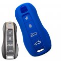 Ecoinva For Porsche Macan Cayenne Taycan Panamera 718 911 Silicone Car Key Case Shell Fob Cover Black