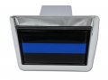 Elektroplate Police Thin Blue Line Flag All Metal Chrome Hitch Cover For Trucks And Suvs Fits Standard 2 Trailer Receivers