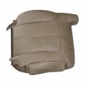Secosautoparts Driver And Passenger Side Top Lean Back Replacement Leather Seat Covers Med Tan Compatible With Chevy Silverado