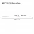 250v 15a 185 Celsius Circuit Cut-off Temperature Thermal Fuse Ceramics 22cm Length 20pcs