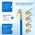 4x Tire Inflator Chuck With Clamp Adapter Nozzle Valve Threads