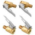 4x Tire Inflator Chuck With Clamp Adapter Nozzle Valve Threads 