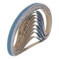 10pcs 3 8 X 21 Sanding Belts 100 Grits Zirconia Abrasive Belt Sander Paper Papers For Metal Alloy Wood Grinding Polishing Blue 