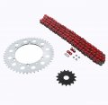 Kawasaki Klx300r 300 R Red O Ring Chain And Sprocket Silver 15 47 110l