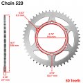 Caltric Front And Rear Sprocket Kit Compatible With Suzuki Rm250 1983 1984 1985 1986
