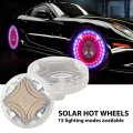 Usonline911 4 Pack Solar Powered Car Wheel Tyre Valve Caps Light Auto Flash Led Hub Tire Cap