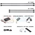 Ledglow 4pc Million Color Multi-color Led Underbody Underglow Accent Lighting Kit For Cars 18 Solid Colors 12 Unique Patterns