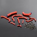 Silicone Radiator Hose Kit For Land Cruiser Hdj80 1hd-t Ft 4 2l Turbo Red With Clamps 