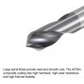 Uxcell Spotting Drill Bits 4mm Dia Shank 90 Degree Solid Carbide Altisin Coated 2 Flutes Round Drilling Cutter