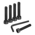25pcs Hex Socket Head Cap Screws Bolts M6x30mm 304 Stainless Steel Drive Machine With Wrench Full Threaded Black 