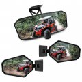 Sautvs Adjustable Convex Center Rearview Mirror And Folding Side Rear View Mirrors Kit For Can-am Maverick Trail Sport