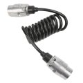 7 Pin Metal European Standard Trailer Plug Extension Cable For Car Power Supply Wire 2 Meter Connector Commercial Vehicle Black