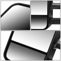 Left Side Black Power Telescoping Arm Foldable Rear View Towing Mirror Compatible With C K Pickup C10 Gmt400 88-02
