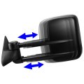 Left Side Black Power Telescoping Arm Foldable Rear View Towing Mirror Compatible With C K Pickup C10 Gmt400 88-02