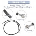 X Autohaux 100cm 39 37 Length 10mm Id Motorcycle Hydraulic Brake Line Oil Hose Pipe 0a Stainless Steel Braided Cable For Atv