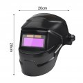 Tainrunse Welding Glasses Durable Auto Darkening Helmet Grinding Hood Eye Protection Protective Black