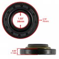 Caltric Front Drive Shaft Pinion Joint Oil Seal For Honda Foreman Trx400 1995-2001