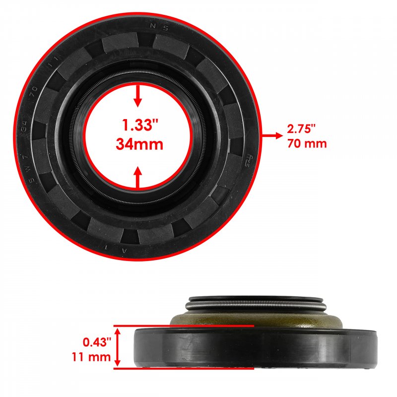 Caltric Front Drive Shaft Pinion Joint Oil Seal For Honda Foreman Trx400 1995-2001
