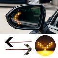 Otpoutopa 2pcs 14-smd Led Arrow Panel Lights Auto Parts Concealed Marker Clearance For Car Rearview Mirror Indicator Turn