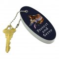 Graphics More Protect And Serve K9 Police Thin Blue Line German Shepherd Dog Floating Keychain Oval Foam Fishing Boat Buoy Key