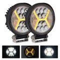 2pcs Round Led Pods Driving Lights Bar With Amber Drl 117w 12000lm Flood Spot Combo Beam Working Light Pod Off Road For Trucks 