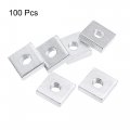 Uxcell Square Nuts M6x15mmx4mm Zinc-plated Metric Coarse Thread Assortment Kit 100 Pcs