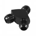 X Autohaux Aluminum Alloy Y Shape Block Fitting Adapter Fuel 12an To An12 Male Thread Black