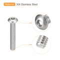 Uxcell 10-24x1-1 4 Button Head Socket Cap Screws 20pcs 304 Stainless Steel Fasteners Hex Bolts Full Thread Drive