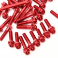 Autobahn88 Motorcycle Engine Bolt Dress-up Kit Compatible With Honda Vfr800f 1998-2015 Red Set Of 22