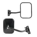Adjustable Door Side View Mirrors 2pcs For Tj Jk 1997 2018 Replacement 55077966ah Black Convex Car With Abs Shell And Steel 