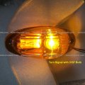 Niuparts Side Bottom Rocker Panel Turn Signal Bulb With 2 Diodes Led Marker Light Amber Fit 2006-2017 International Prostar