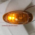 Niuparts Side Bottom Rocker Panel Turn Signal Bulb With 2 Diodes Led Marker Light Amber Fit 2006-2017 International Prostar