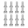M6 X 35mm Hex Head Screws Bolts Nuts Flat Lock Washers Kits 304 Stainless Steel Fully Thread Hexagon 8 Sets 
