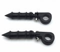 Smt-black Bamboo Style Foot Peg Footrest With Mounting Kit P-clamp Front Engine Guards 1 4 Diameter Tubing Compatible V-star