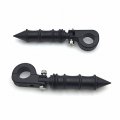 Smt-black Bamboo Style Foot Peg Footrest With Mounting Kit P-clamp Front Engine Guards 1 4 Diameter Tubing Compatible V-star