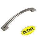 Cosmas 124-128sn Satin Nickel Modern Arch Cabinet Hardware Handle Pull 5 Inch 128mm Hole Centers 25 Pack 