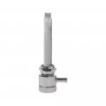 Power Flo Petcock Chrome With Reserve 22mm Knob Control Model 6311-cr-k Brass Construction Black Color Universal Fit 