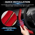 Cartist Carbon Fiber Steering Wheel Cover Custom Fit For Tesla Model 3 2017-2023 And Y 2020-2023 Anti Skid Leather Car