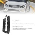 Bumper Grille Enhanced Stability Drl Daytime Running Light Grill Cover Replacement For C Class W204 Amg Line 2011 To 2014 Left